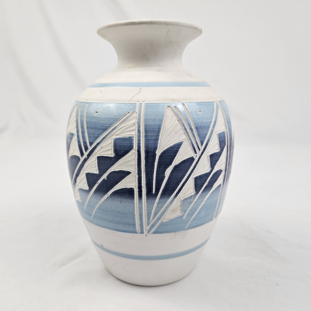 Vintage R Gonza Pottery Vase Mexican Signed Handcrafted Southwestern American